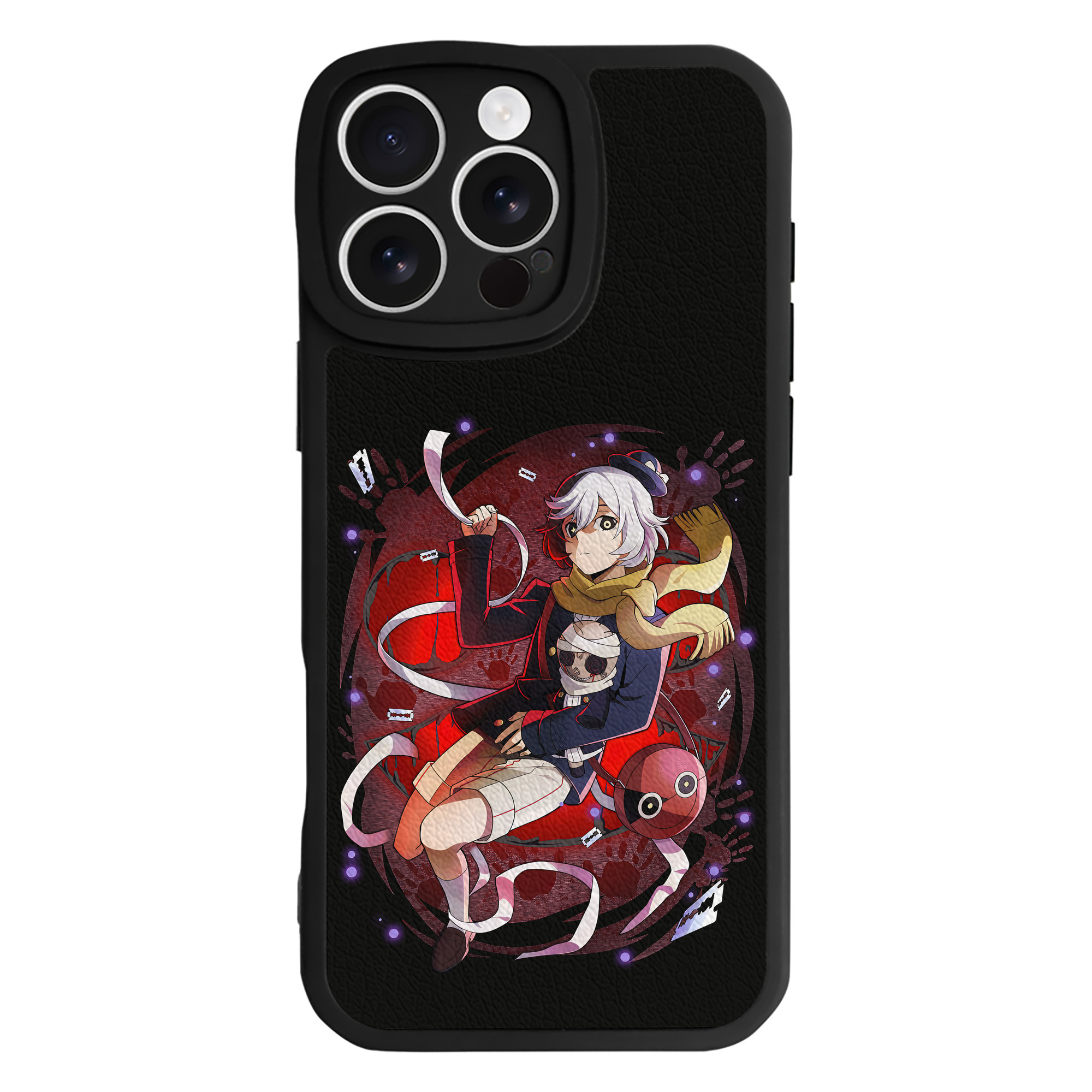 （画像用） 文豪ストレイドッグス Bungo Stray Dogs 【iPhone 16シリーズ対応】シリコンスマホケース（レザー調） 材質：シリコン